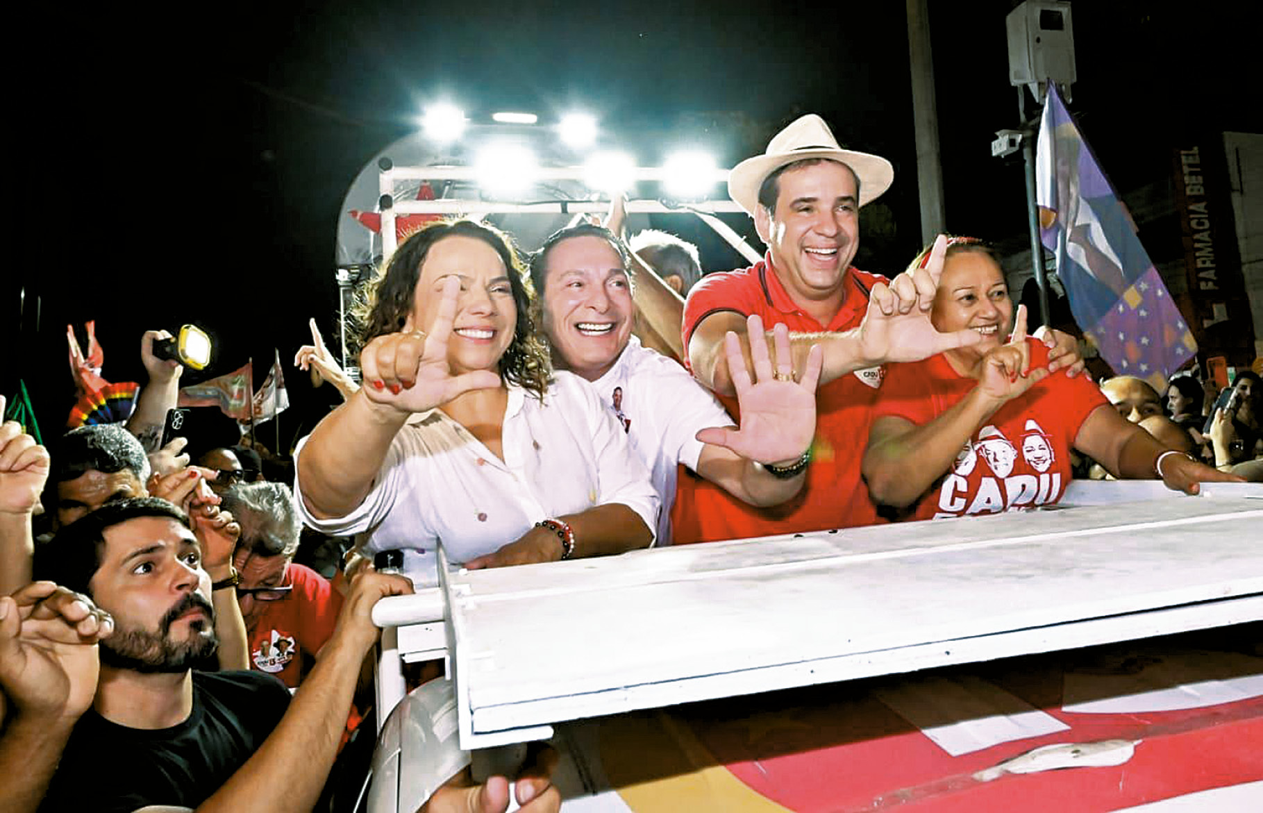 Larissa, Ezequiel, Cadu e Fátima, juntos novamente, na reta final da campanha em Mossoró|