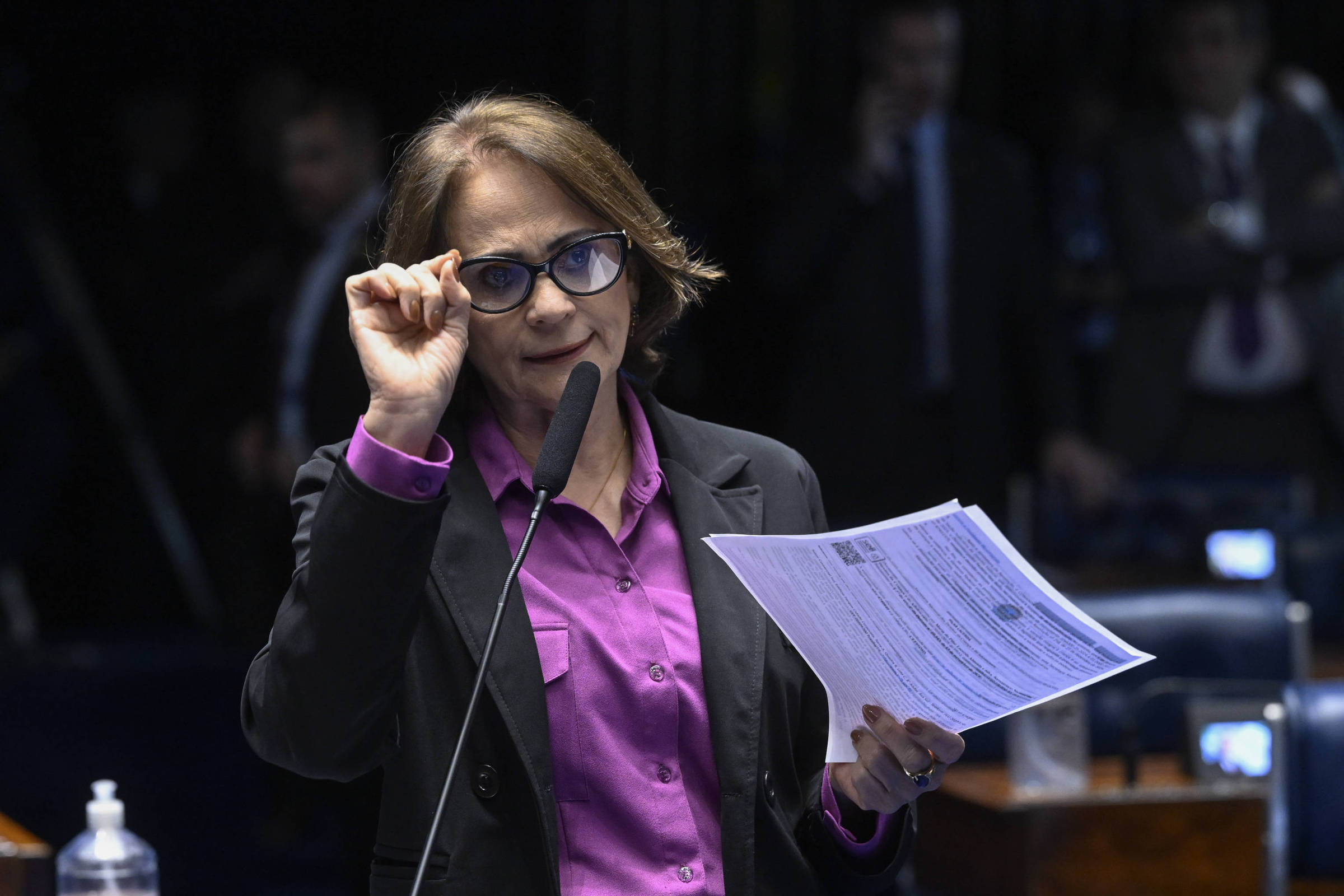 Damares descarta apoio à reeleição de Alcolumbre por causa de proposta de anistia a Bolsonaro