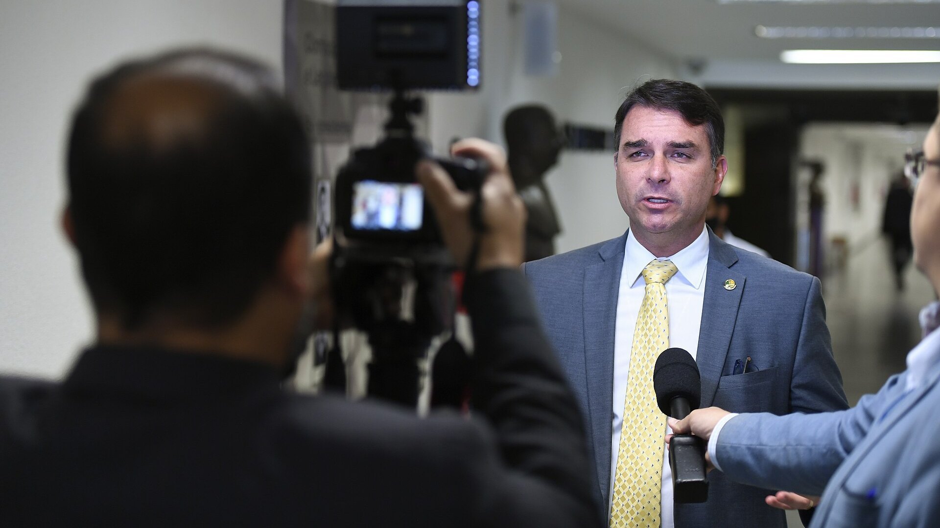 Foto de Flávio Bolsonaro, candidato à Presidência (PL)
